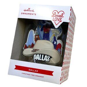 Hallmark NIB LOCAL LOVE DALLAS Red Box Ornament, 4" High